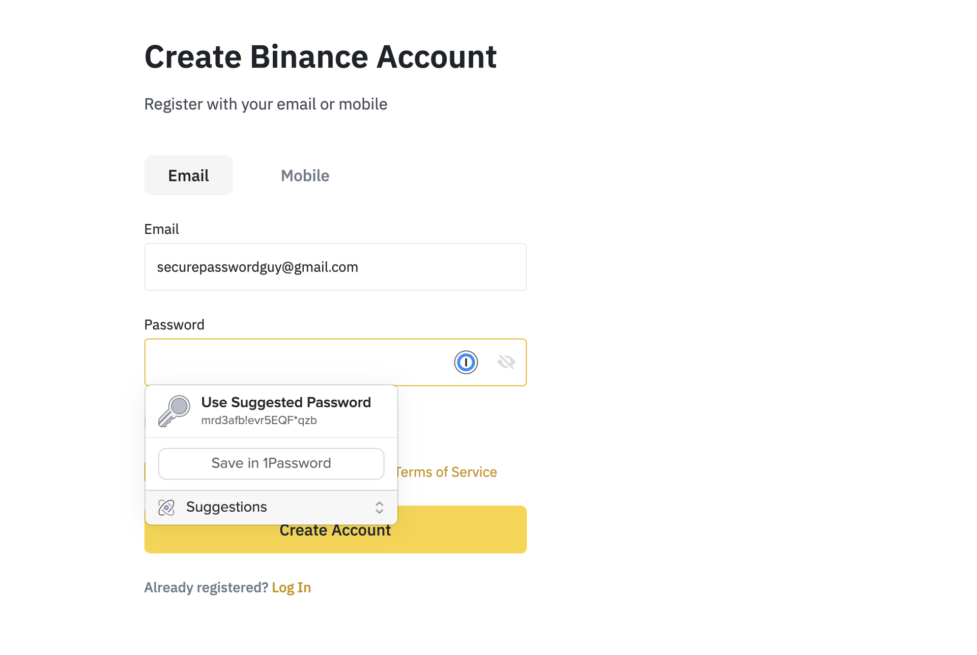 مثالی برای استفاده از برنامه‌ مدیریت رمز